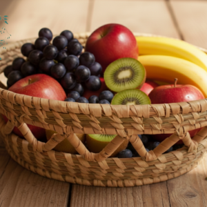 Home oval shape sabai grass fruit busket